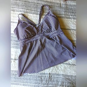 Kona Sol Purple and White Swim Top